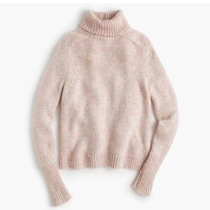 j. crew pink Oversized crewneck sweater in Supersoft yarn